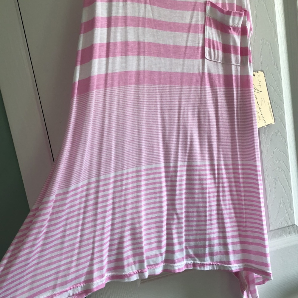 NWT Havana Pink and White lightweight summer double spaghetti strap - Picture 5 of 10